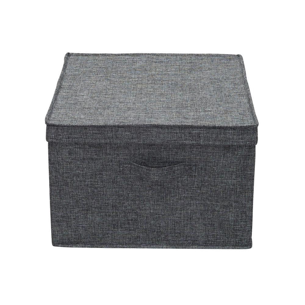 Graphite Jumbo Fabric Storage Bins with Lids