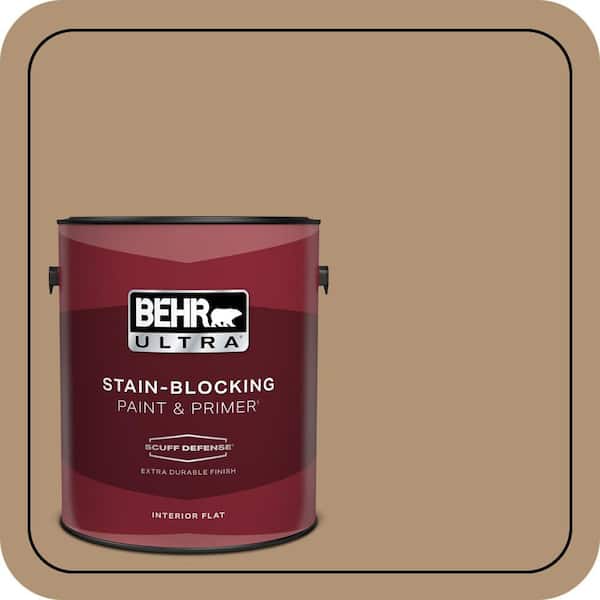 BEHR ULTRA 1 gal. #290F-4 Cliff Rock Extra Durable Flat Interior Paint & Primer