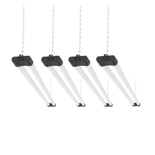 LEONLITE 4ft Linkable LED Shop Light With Deep Reflector – 40W 5000K Daylight, 4-Pack Or 10-Pack, Indoor
