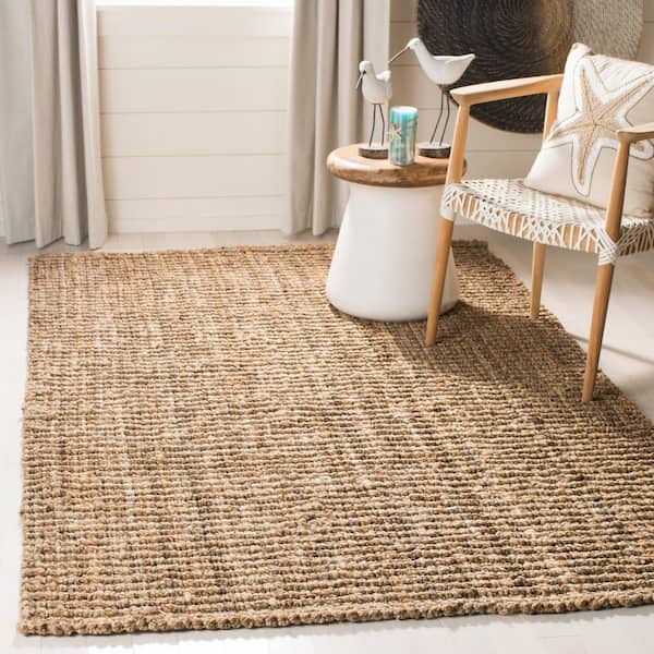 Natural Fiber Beige 4 ft. x 6 ft. Solid Area Rug