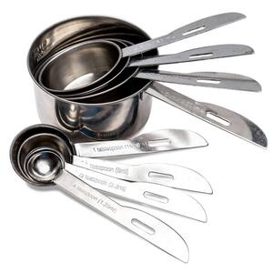 8-Piece Stainless Steel Measuring Cup and Spoon Set
