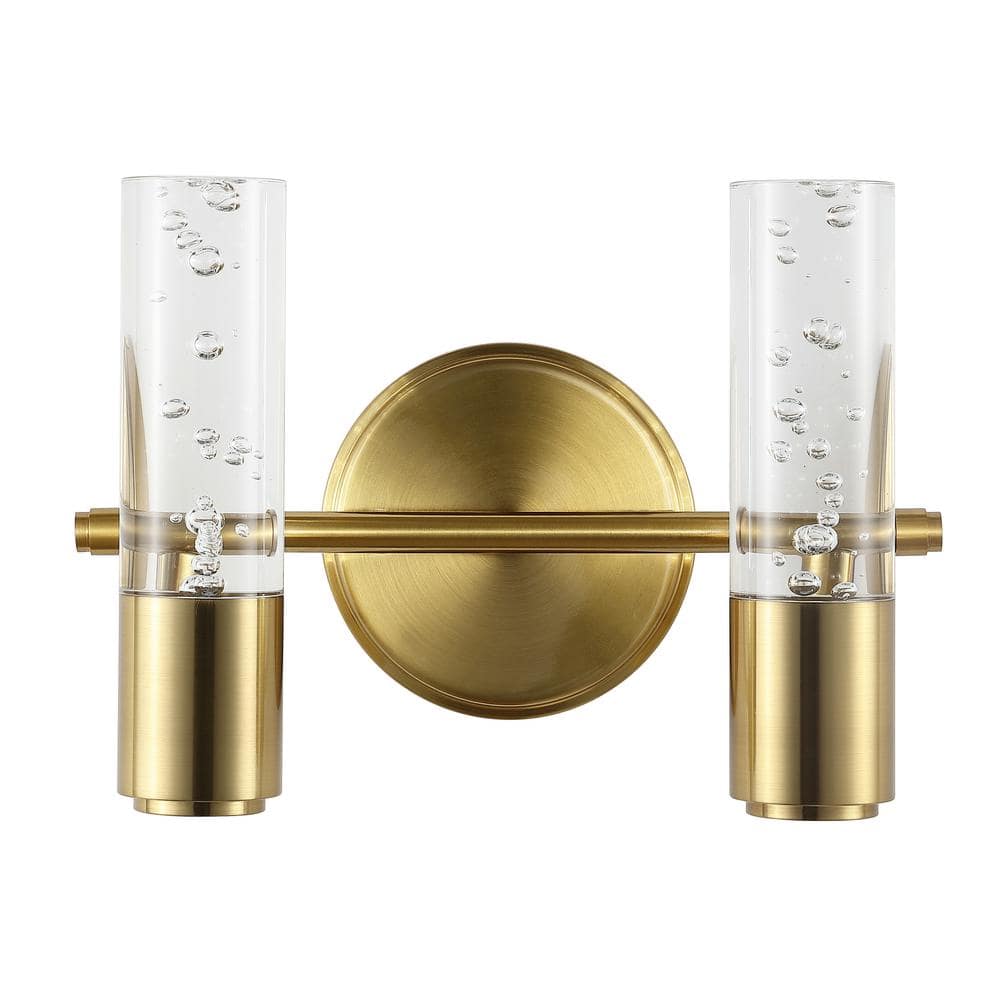 Bolha 10.75" Brass Gold Minimalist LED Vanity Light