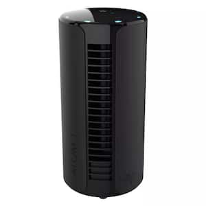 Oscillating 4 fan speeds Tower Fan in Black, Illuminated Touch, Vortex Air Circulation, Cooling Fan for Indoor Use