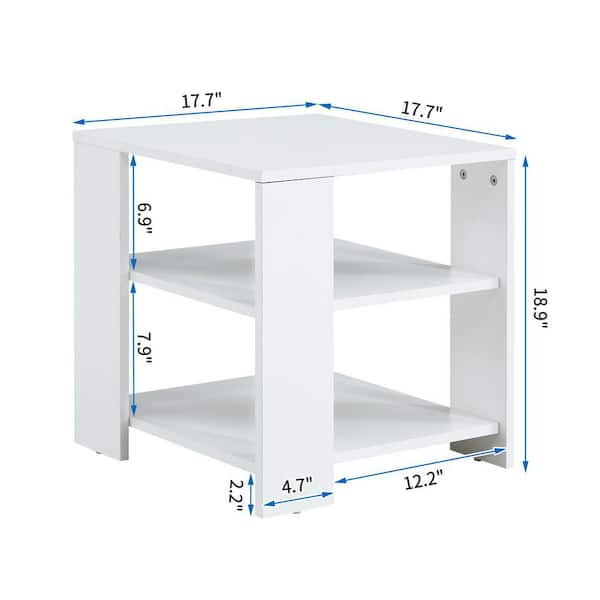 Simple white deals end table