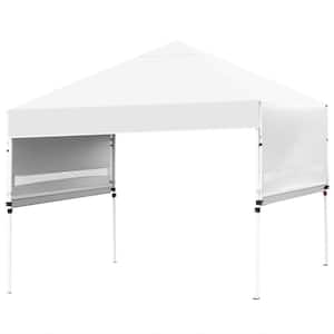10 ft. x 17 ft. Pop up Canopy 3 Height Adjustment Folding Tent with Roller Bag White