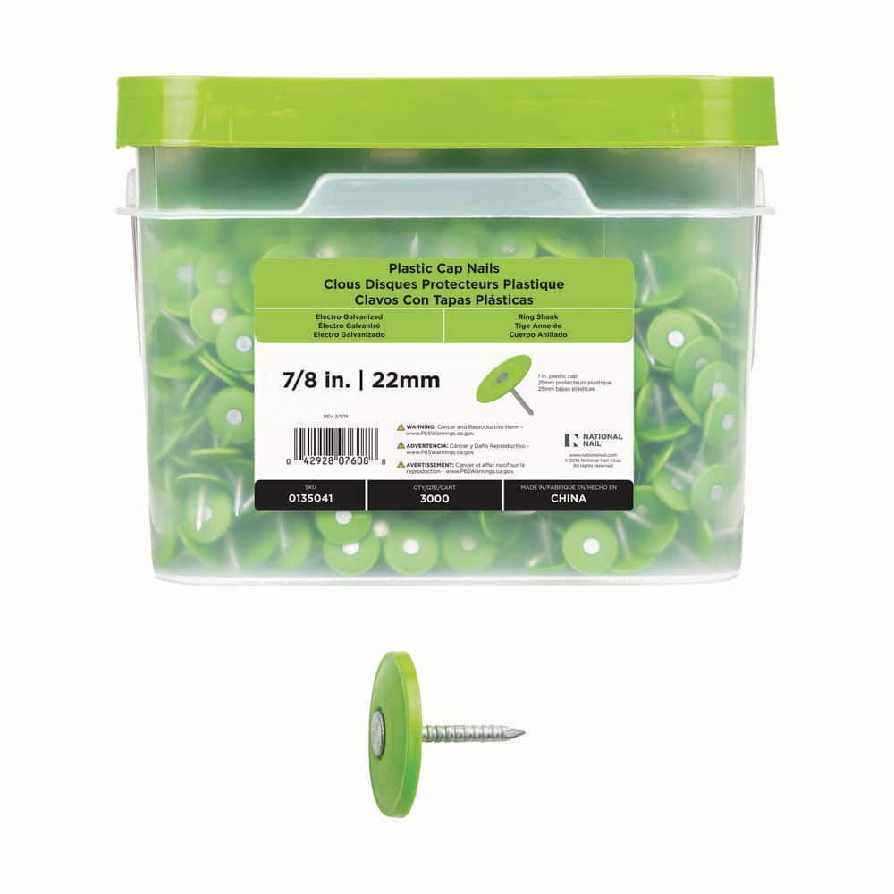 7/8 in. x 12-gauge Electrogalvanized Ring Shank Plastic Cap Roofing Nail (3000-Pack) price history on PriceWatchPro