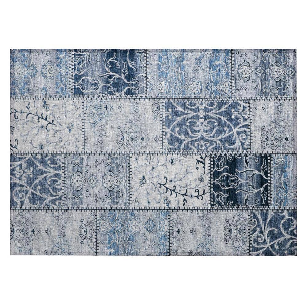 Denim Blue 2 ft. x 3 ft. Woven Plaid Rectangle Indoor/Outdoor Area Rug price history on PriceWatchPro