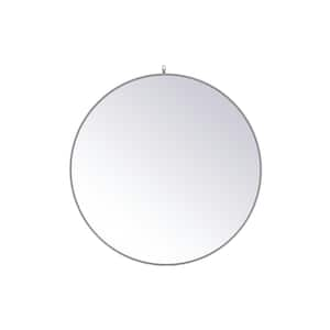 Large Round Black Modern Mirror (48 in. H x 48 in. W) WM8134Black - The  Home Depot