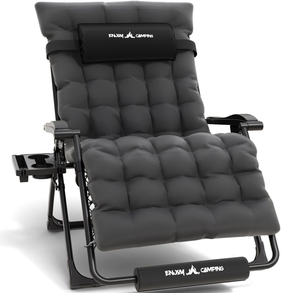 Metal Folding Beach Lounge Chair with Cushions
