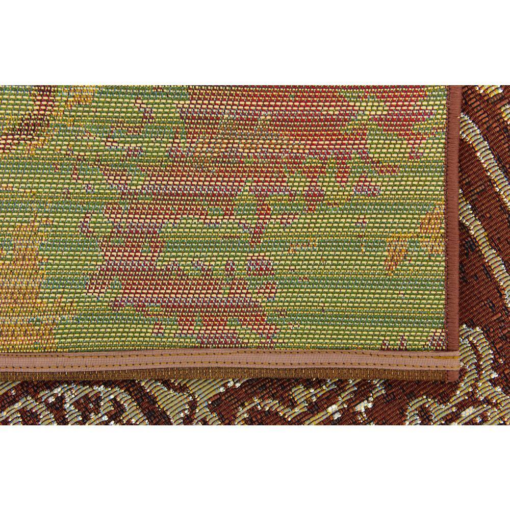 Rust Red Rectangular Synthetic Outdoor Area Rug 8' x 11'