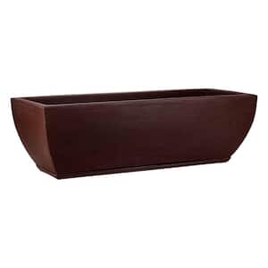 Amsterdan Large Brown Stone Effect Plastic Resin Indoor and Outdoor Floreira Planter Bowl