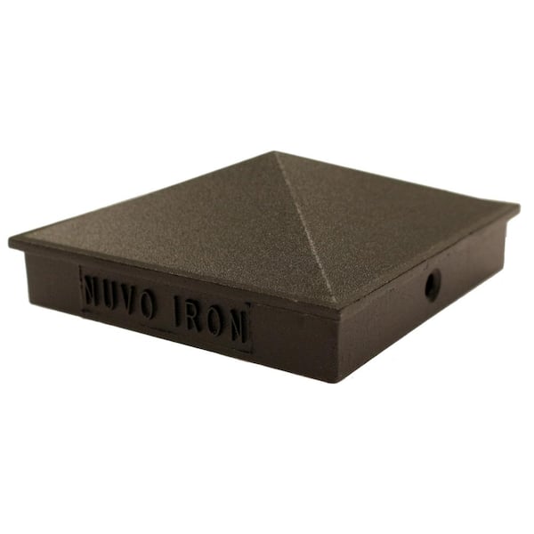 Nuvo Iron 5-1/2-in x 5-1/2-in Black Aluminum Deck Post Cap