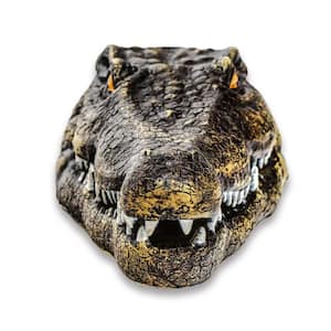 11 in. Fake Alligator Head Pool Float Blue Heron Decoy for Ponds and Water Features