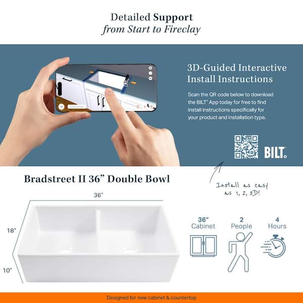 SINKOLOGY Bradstreet II 36 in. Farmhouse Apron Front Undermount