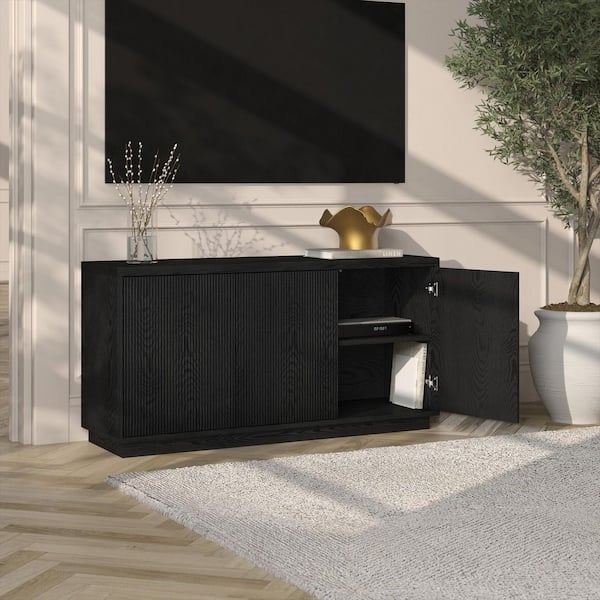 Meyer&Cross Kelsey 47.5 in. Black Grain TV Stand Fits TV's up to