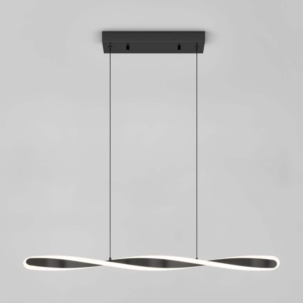 Finley Matte Black Linear LED Pendant Light Fixture