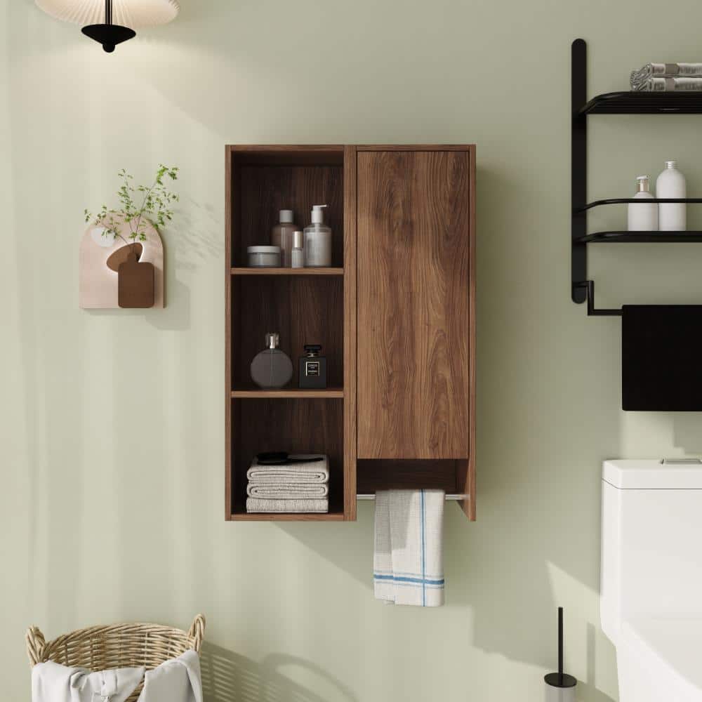 24 in. Unassembled Plywood Bathroom Storage Wall Cabinet in Brown Ebony price history on PriceWatchPro
