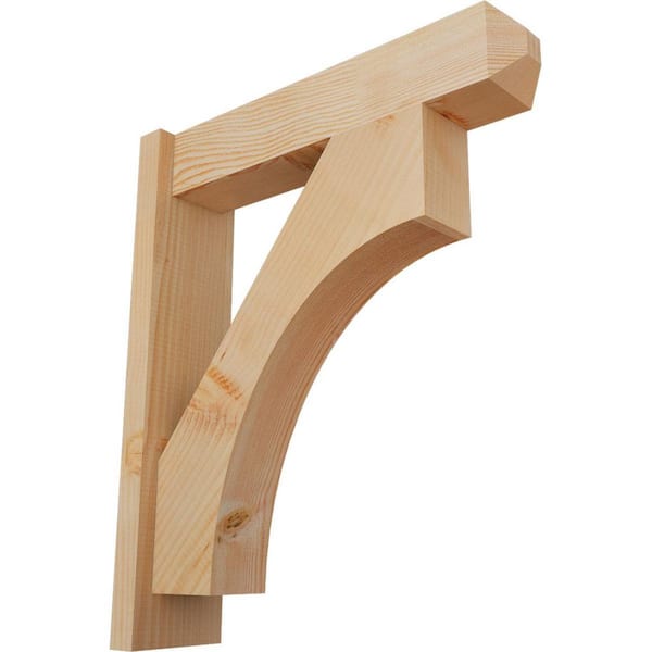 Ekena Millwork 6 in. x 26 in. x 22 in. Douglas Fir Westlake Craftsman Smooth Outlooker