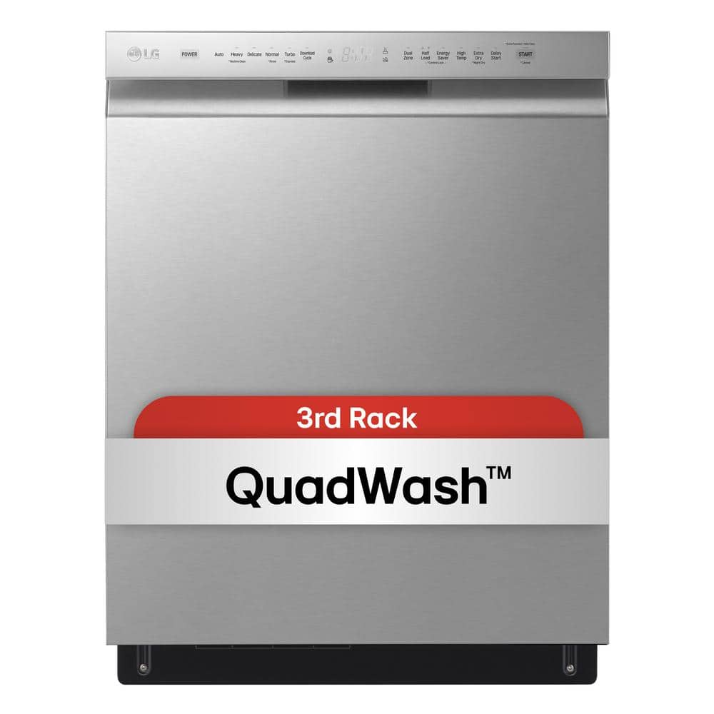 24 in. PrintProof Stainless Steel Front Control Dishwasher with QuadWash, 3rd Rack & Dynamic Dry, 48 dBA