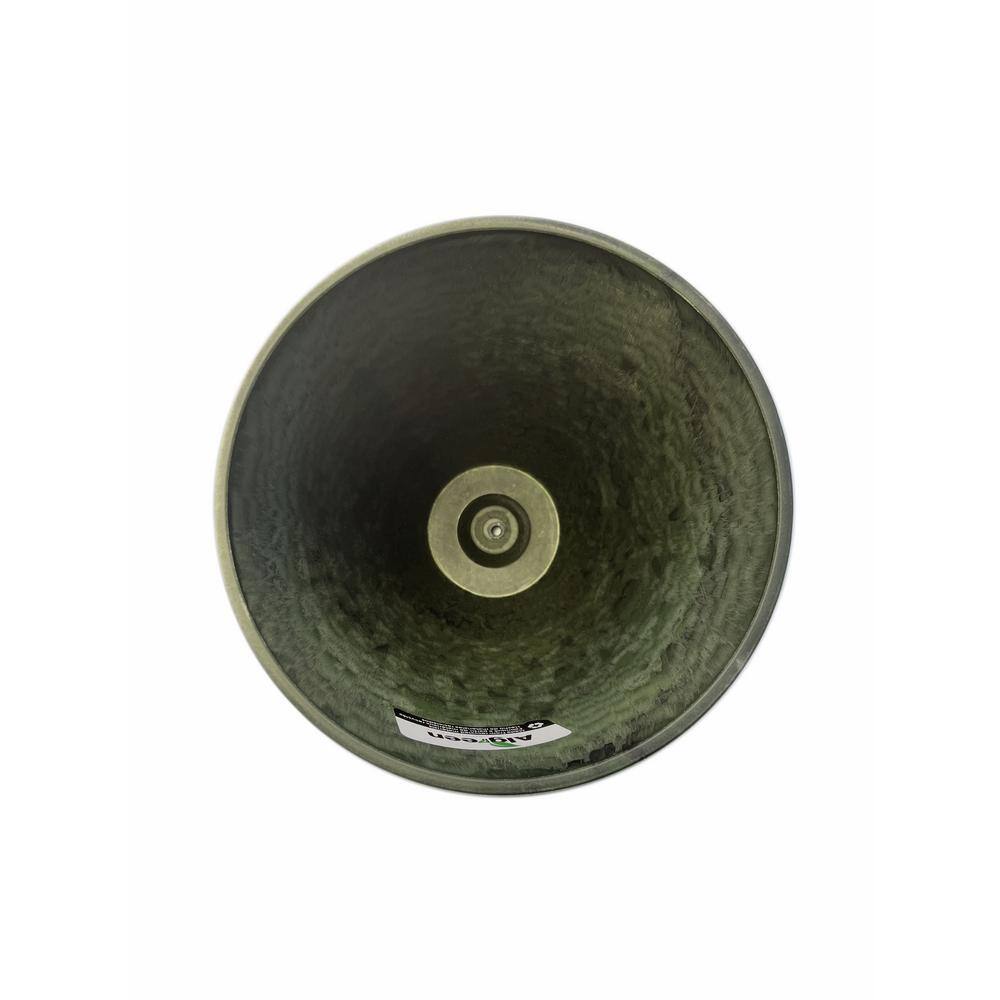 20" Green Composite Stone and Resin Outdoor Planter