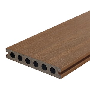 UltraShield Natural Voyager Series 1 in. x 6 in. x 8 ft. Peruvian Teak Hollow Composite Decking Board (10-Pack)