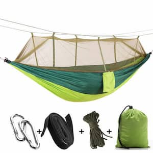 Ultralight Portable Camping Hammock with Mosquito Net in Green Windproof