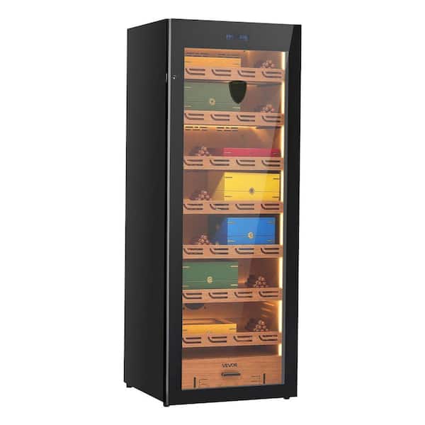 Electric Humidor, 288L, 1700 Counts Electric Cigar Humidor Cabinet with Compressor Cooling, Constant Humidity 7 Layers