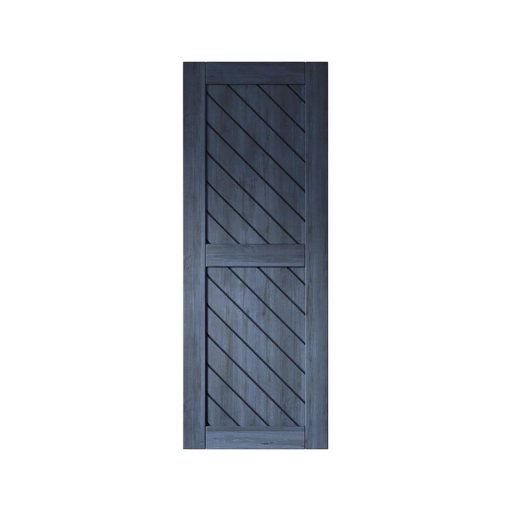 XT2 26 in. x 80 in. C-Panel Solid Core Navy Slanted Stripe Design Pine Wood Interior Sliding Barn Door Slab price history on PriceWatchPro