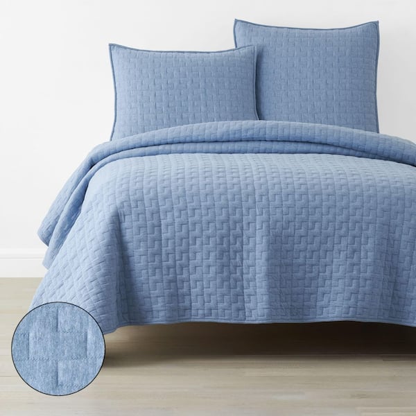 Company Cotton Air Layer Quilted Denim Blue Cotton Twin Quilt