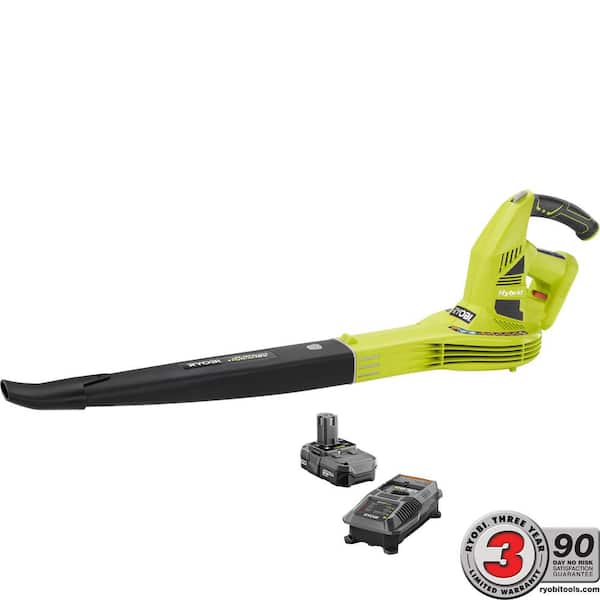 RYOBI ONE+ 150 MPH 200 CFM 18V Lithium-Ion Hybrid Leaf Blower/Sweeper - 1.3 Ah Battery and Charger Included