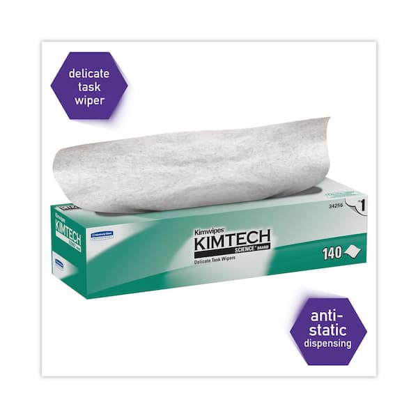 Kimtech Kimwipes Delicate Task Wipers, 1-Ply, 14-7/10 in. x