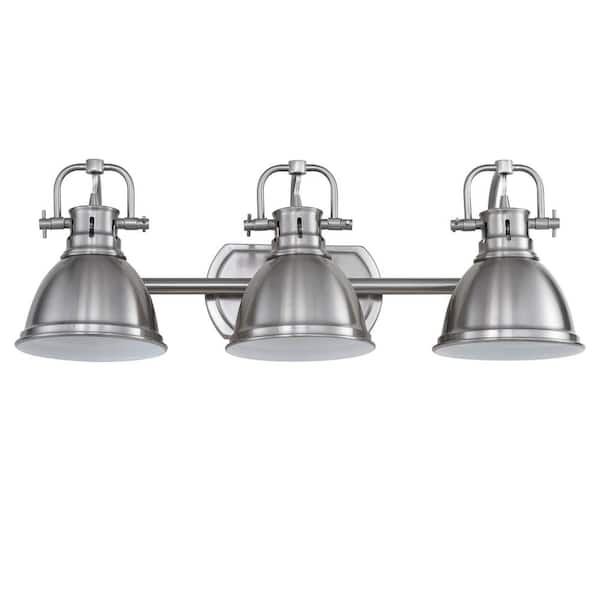 Roland 3-Light Brush Nickel Indoor Sconce