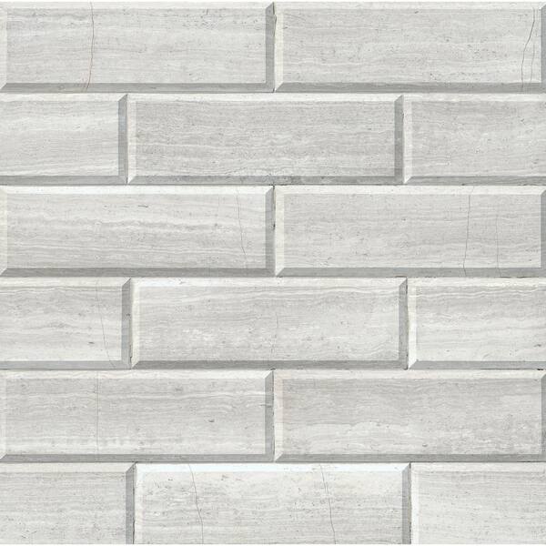 MSI White Oak 4 in. x 12 in. Honed and Beveled Marble Wall Tile (5 sq. ft. / case)