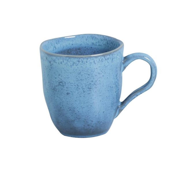 9.23 oz. Breeze Light Blue Stoneware Mug (Set of 4)