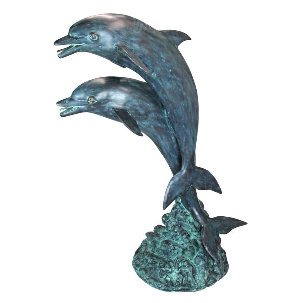 Boy on Dolphin Statue - Design Toscano