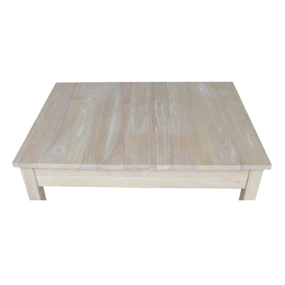 Eco-Friendly Mission Style Unfinished Wood Kids' Craft Table with Storage
