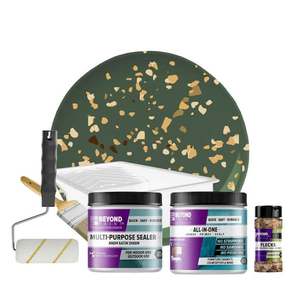 Forest Green Flat Matte Countertop Kit and Autumn Flecks
