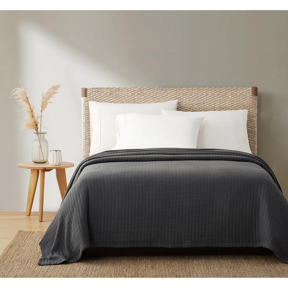 Truly Soft Channel Organic Cotton Full/Queen Blanket in Gray