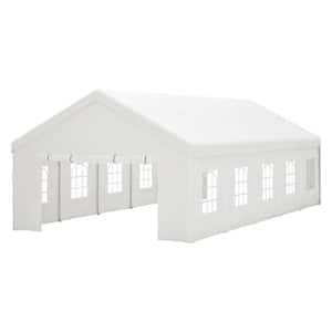 16 ft. x 32 ft. Outdoor White Event Canopy Large Garden Wedding Party Tent with Removable Sidewalls