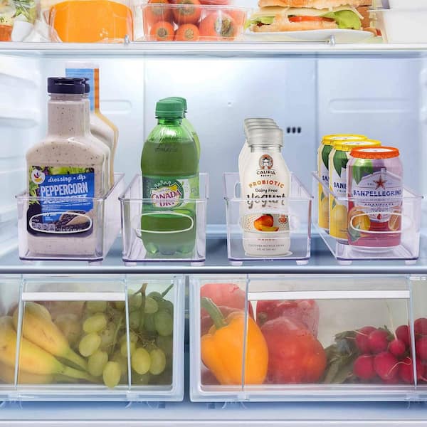Sorbus Clear Storage Bins for Kitchen Pantry, fridge & more