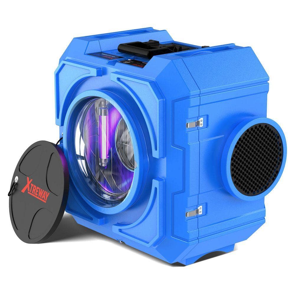 800 sq. ft. HEPA-Type Portable Air Scrubber in Blue with with 3