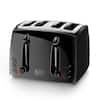 BLACK DECKER 4 Slice Black Extra Wide Slot Toaster TR1410BD The