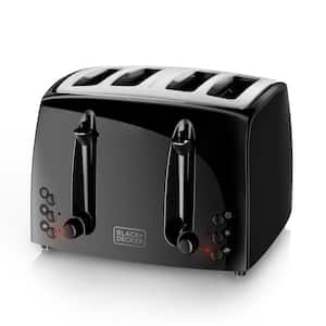 4-Slice Black Extra-Wide Slot Toaster