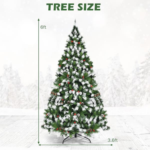 Gymax 6 FT Pre-lit Artificial Christmas Tree w/APP Control & 15 Lighting  Modes GYM08412 - The Home Depot