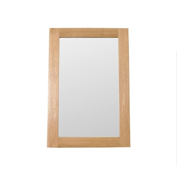 Single Wood Bathroom Vanity Mirror, Oak Framed Bathroom Vanity Mirrors