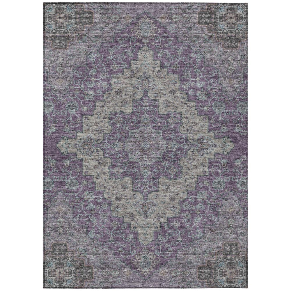 Chantille Machine Washable Indoor/Outdoor Abstract ACN2486 Purple 3 ft. x 4 ft. Area Rug price history on PriceWatchPro