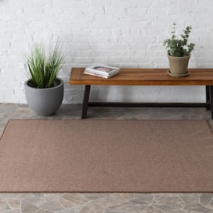 Brown Solid Color 8 ft. x 10 ft. Area Rug