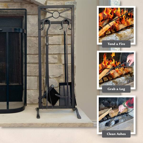Pleasant Hearth Sheffield 5-Piece Fireplace Tool Set FA146TL - The Home