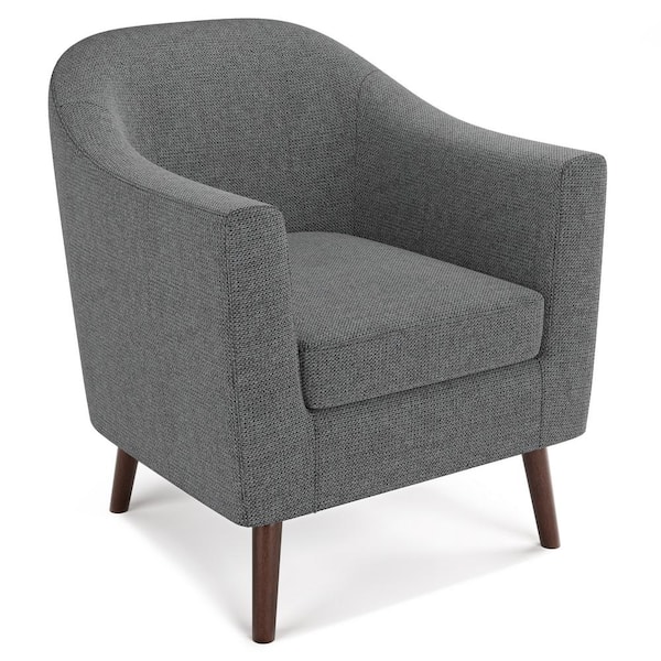 Simpli Home Thorne Shadow Grey Accent Chair