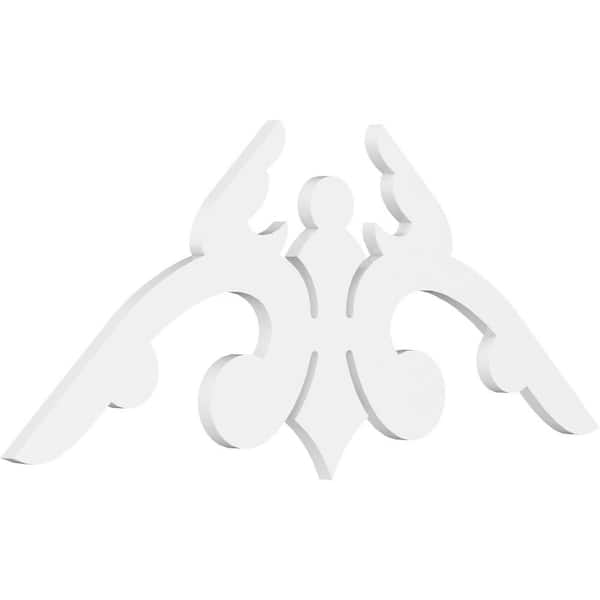 Ekena Millwork 1 in. x 48 in. x 22 in. (11/12) Pitch Milton Gable Pediment Architectural Grade PVC Moulding